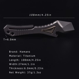Hamans チタン EDC プライバー ボトルオープナー レンチ マルチツール プライバー マルチツール EDC ポケットツール