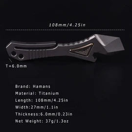 Hamans チタン EDC プライバー ボトルオープナー レンチ マルチツール プライバー マルチツール EDC ポケットツール