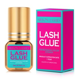 Lash Extension Glue 1S Drying Time Waterproof Lashes Glue for Eyelash Extensions 7-8 Weeks Retention Strong Hold Long Lasting Black Eyelashes Adhesive Professional Use Only(3ml)