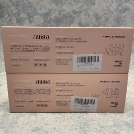 AILLSA Short Coffin Soft Gel Nail Tips 450 PCS /15 Sizes ( Lot of 2 ) New