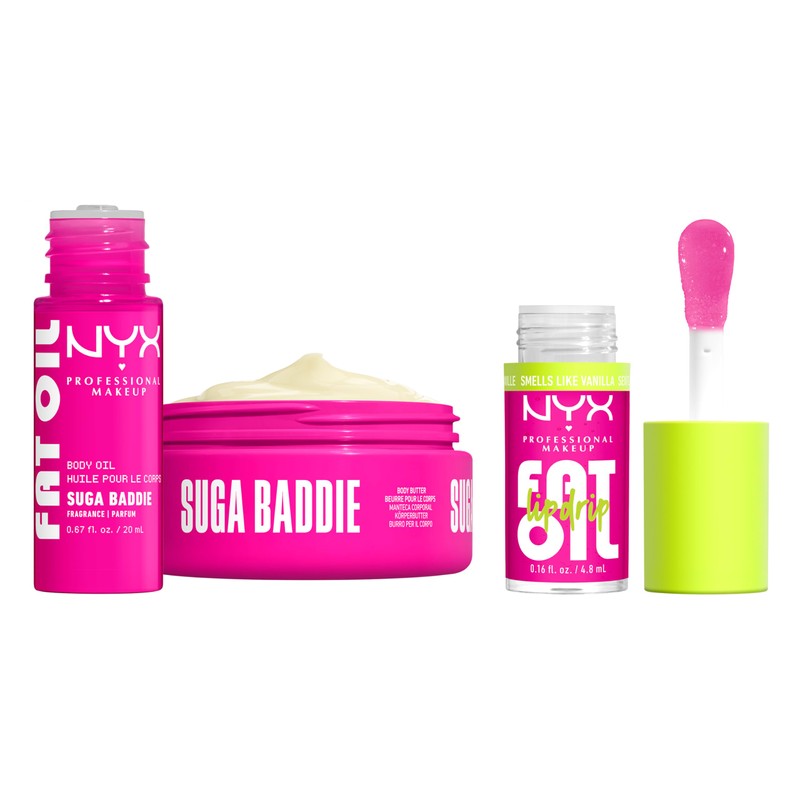 NYX Professional Makeup Fat Oil Lip & Body Kit, Travel-Friendly,