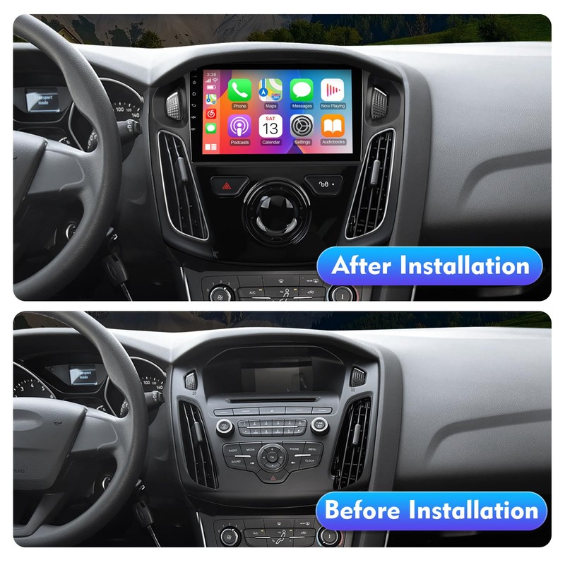 2+32G 9-inch Android 12 Car Stereo for Ford Focus 2012-2018