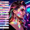 12 PCS Glow Face Body Paint, UV Neon Face Painting