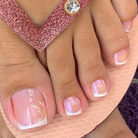 French Press On Toenails Natural Artificial Toenails for Nail Art DIY