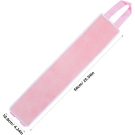 Aplicador de Autobronceador Espalda Banda Flocada Rosa, Aplicador de Loción para Bronceado Uniforme y, Accesorio para Uso Corporal y Protección Solar