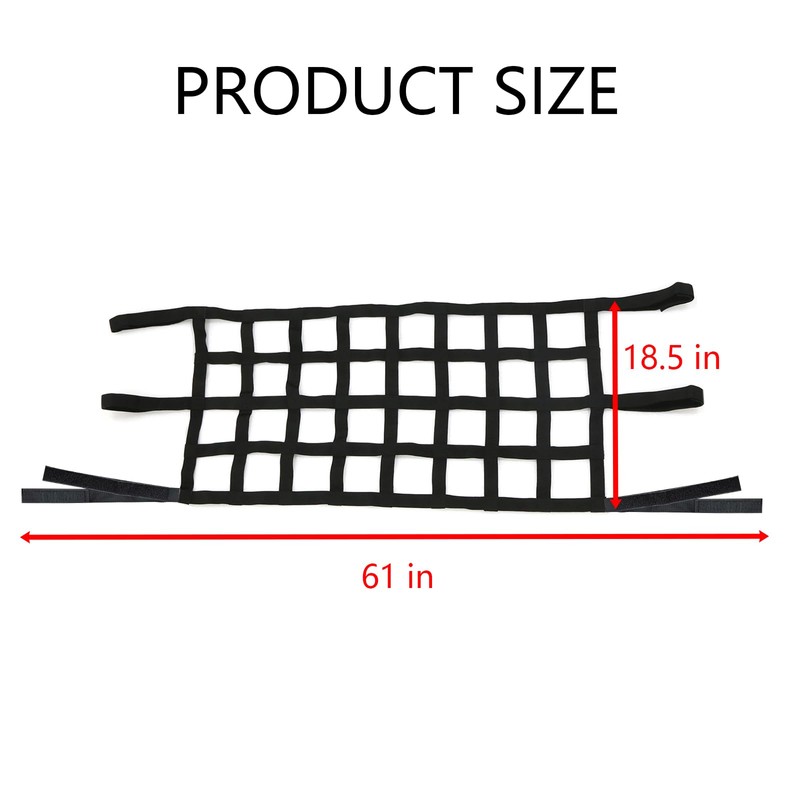 Mesh Cargo Net Roof Top Netting Hammock for Jeep Wrangler
