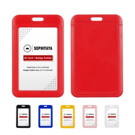 Paquete de 2 soportes deslizantes para tarjetas de identificación de alta resistencia, de plástico duro, para tarjetas de identificación, tarjetas de crédito para oficina, fábrica, hospital y escuela