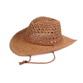 Men Cowboy Sun Hat Foldable Straw Hat Classic Western Newsboy Cap Summer Wide Brim Roll Up Raffia Cowboy Hat A-Khaki