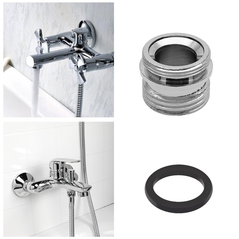 Faucet Adaptor 2PCS Aerator Connector 1/2" Thread Solid Metal Kitchen