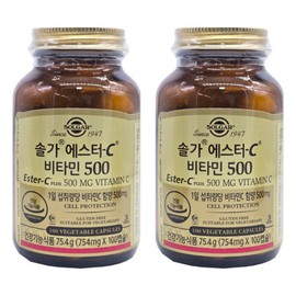 Solgar (October 26) Ester C Vitamin 500 754mg x 100 Capsules (2ea) / 솔가(26년10월) 에스터C 비타민 500 754mg x 100캡슐 2개 ()