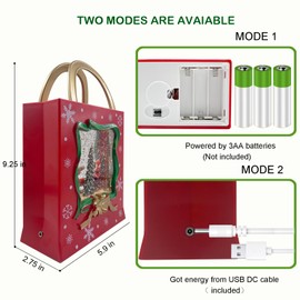 Christmas Decorations Lantern, Christmas Snow Globe Lantern with 8 Christmas Music Pieces for Children
