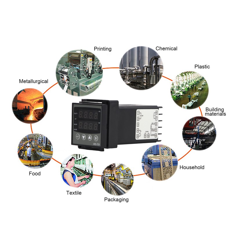 PID Temperature Controller Dual Display Multifunctional Intelligent PID Control Thermostat