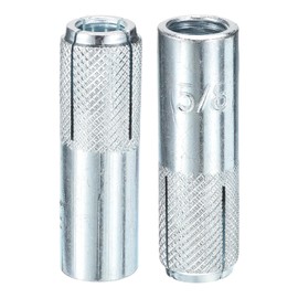 DTGN 5/8" x 2-1/2" Drop-in Anchors - 2 Pack - Good for Dry Walls Hollow Bricks Plaster - Carbon Steel Sleeve Anchors Tool Expansion Anchors - Silver