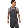 Chef Works mens Largo Bib Aprons, Charcoal, 30.7 L x