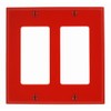 Leviton 2-Gang Decora/GFCI Device Wallplate, Standard Size, Thermoplastic Nylon, 80409-NR,