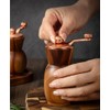 Wood Pepper Grinder Set,Hand Cranked Grinder,Acacia Wood Pepper Mill With