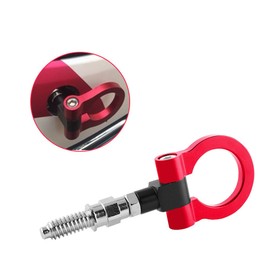 Ganchos para Remolque, Gancho de Remolque Delantero Aleación de Aluminio para E Series(Rojo) Piezas del cabrestante del remolque