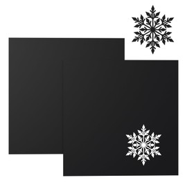 Creatorally Acrylic Glass, Black, Pack of 2, 3 mm Acrylic Sheet, Colourful 30 x 30 cm, Coloured Plastic Plate for Laser Engraving, Opaque Plexiglass Sheet, DIY Painting Signs Display