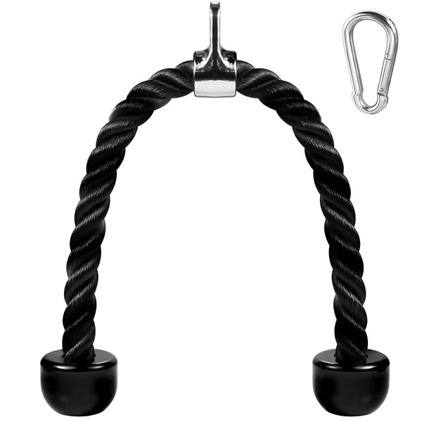 AWEFRANK Deluxe Tricep Rope Gym Rope Pull Down Cable Attachment,