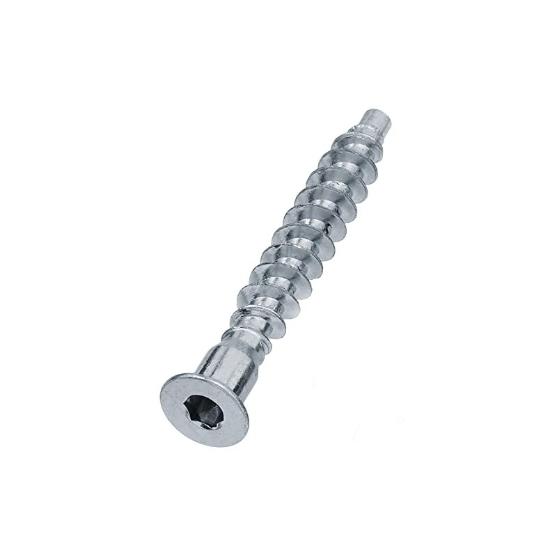 7mm x 50mm Silver Hex Socket Flat Head Confirmat Screws
