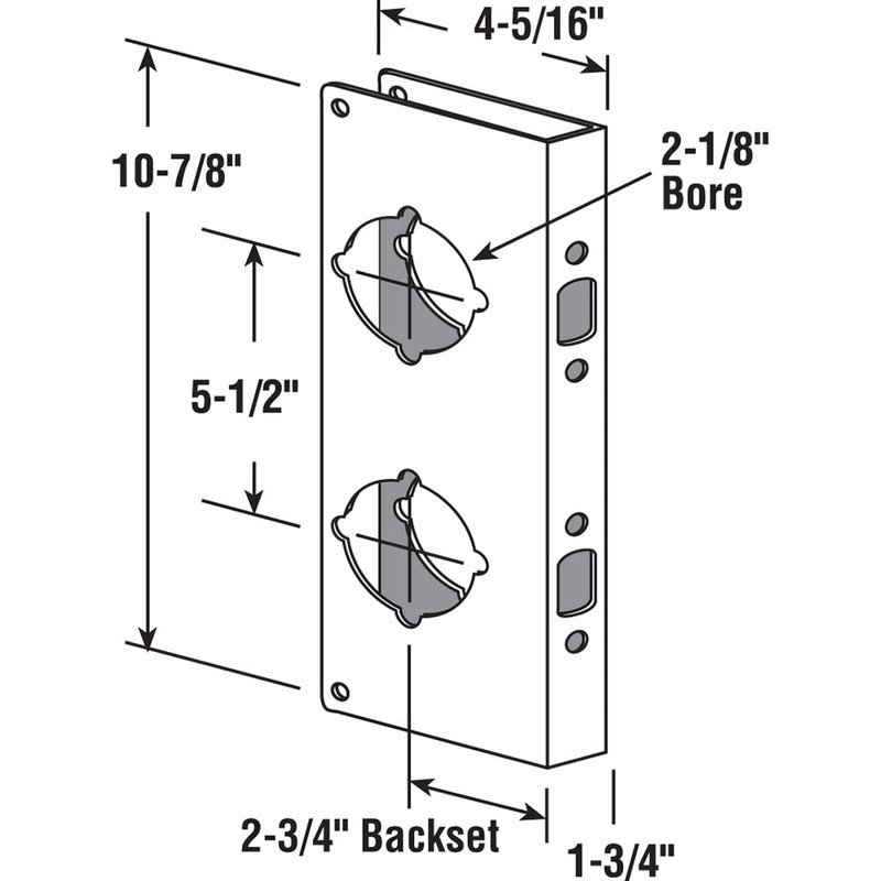Prime-Line U 10546 Stainless Steel Lock and Door Reinforcement Plate