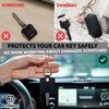 ANHBKAR Leather Keys Sleeve for Broken Car Key Loop Replacement