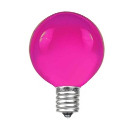 G40 Patio String Lights With 25 Purple Globe Bulbs - Hanging Garden String Lights - Vintage Backyard Patio Lights - Outdoor String Lights - Market Cafe String Lights - Brown Wire - 25 Foot