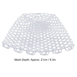 VBESTLIFE Rplacement Fishing Net, Rubber Replacement Landing Net Net for Angler White 21cm Depth