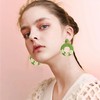 YUNXI Handmade Raffia Rattan Bohemian Round Drop Dangle Earrings for