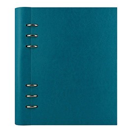 Filofax Clipbook, Classic Refillable Notebook, Petrol Blue, A5 (8.25" x 5.75") Ruled, Plain and Quadrille Notes Pages, Undated Planner, Yearly, Monthly and Weekly Calendar (B023612)
