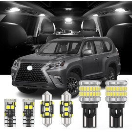 20 Pieces Interior LED Light Kit + Back Up Bulb Reverse Lights for Lexus GX460 2010-2020/Toyota Land Cruiser Prado 150 2010-2020 (3.5L/4.0L）LED Backup Light + Interior Bulb Package, Install Tool