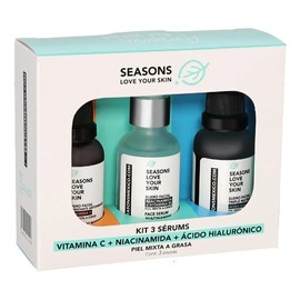 Seasons love your skin Kit 3 Serums Seasons: Vitamina C + Ácido Hialurónico +Niacinamida.