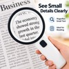 Handheld Magnifying Glass with LED Lights and UV Light for