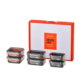 gotman Airtight Food Storage Containers with Lids Gift Set (6pack) BPA-Free | Clear | Microwave, Freezer and Dishwasher Safe | Leak-Proof | Kitchen Fridge Organizer Fruit Boxes | Fresher Food