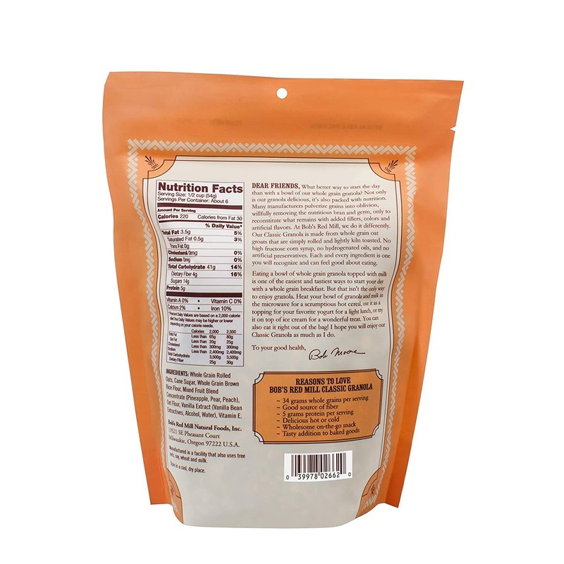 Bob's Red Mill Natural Whole Grain Granola, 12-ounce (Pack of
