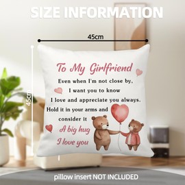Valentines Gifts for Her,Gifts for Girlfriend,Girlfriend Gifts, for Girlfriend,Cushion Covers,Girlfriend Birthday Presents,Girlfriend, for Girlfriend