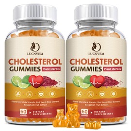 (2 Pack) Cholesterol Supplements Gummies for Cholesterol Healthy, Plant Sterols & Stanols, Red Yeast Rice, Citrus Bergamot Complex for Cholesterol, Maintain Healthy Cholesterol Levels - 60 Day Supply