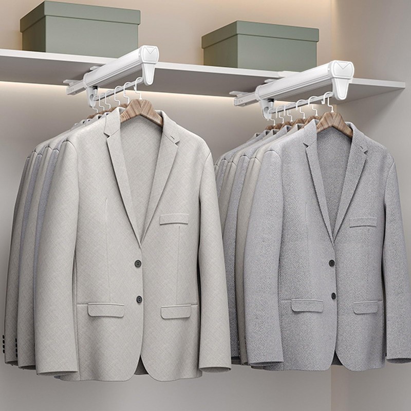 Adjustable Pull Out Hanger Rail Rod,31cm Pull Out Clothes Rail,Extendable