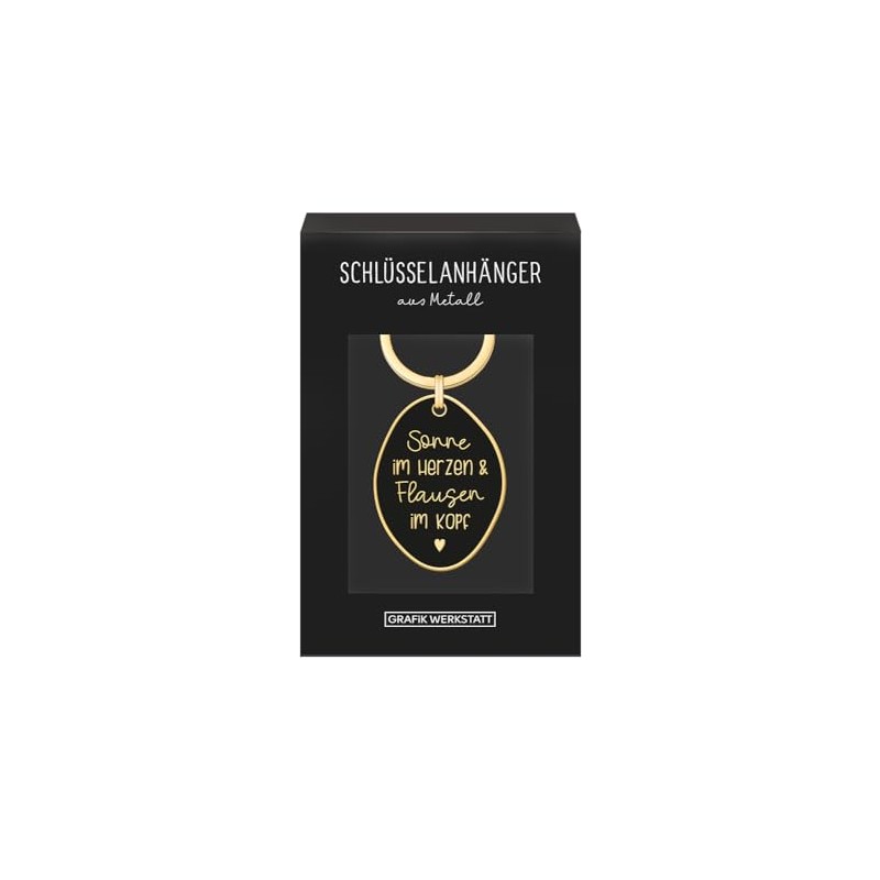 Graphic Workshop Key Ring Sun in the Heart, gold