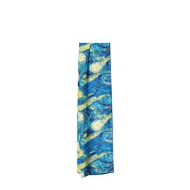 Vissona Sight 100% silk Headscarf for Women - 12"x 27"/30 * 170cm Hair Scarf Silk Headscarf Bandanas Square Silk, Blue 60006 (Blue), Blue, Medium