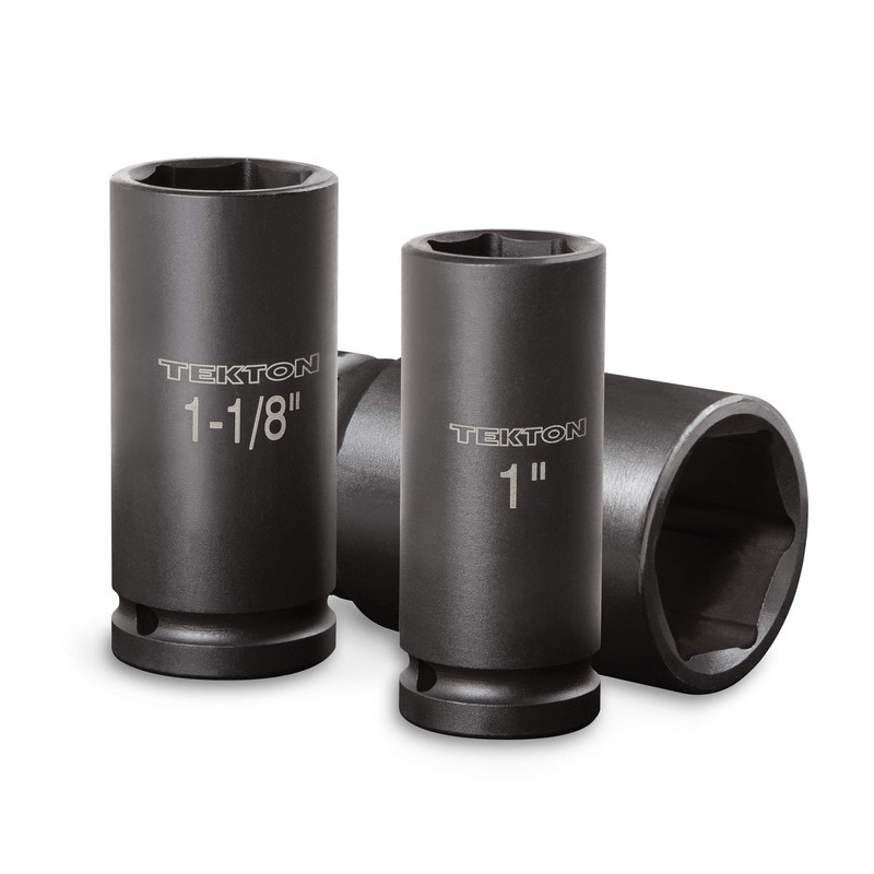 TEKTON 3/4 Inch Drive Deep 6-Point Impact Socket Set with