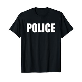 Police Uniform Men Women Policeman Police Officer Costume T-Shirt