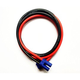 WST EC5 Male Connector to EC5 Female Connector RC Extension Cable Lead Adapter for RC Battery Charger (10AWG Silicone Wire 100CM/3.3FT)