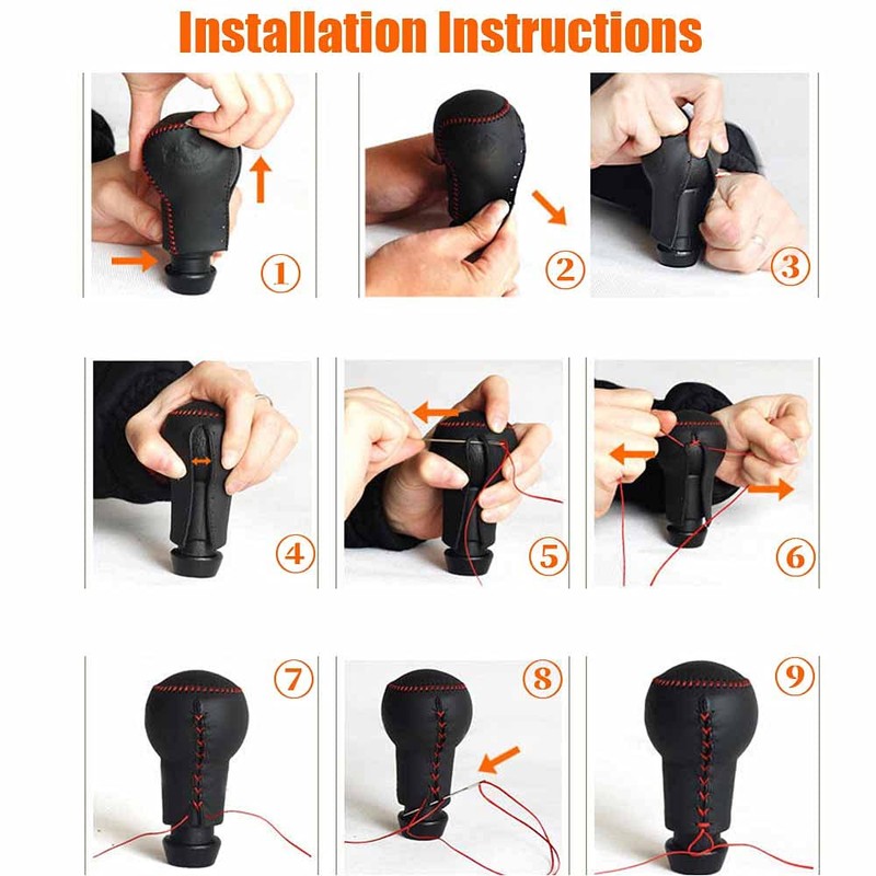 Rifoda for Civic Leather Gear Shift Knob Cover Fit for