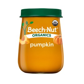 Beech-Nut Organics Stage 1 Organic Baby Food, Pumpkin, 4 oz Jar (10 Pack)