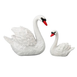 Resin Couple Swan Ornaments Exquisite Swan Couple Decorations for Living Room Car Wedding Gifts