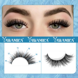 Yawamica Fluffy Lash Clusters Kit Wispy Volume Individual Lashes Extension Kit 10-18mm Cluster Eyelash Extensions with Lash Bond and Lash Remover and Lash Applicator for DIY Lash Extension