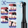 Rechargeable Tooth Polisher with 5 Brush Heads 9 Polish Pastes