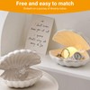 BORDEAG Shell Pearl Night Light Ceramic Shell Lamp Shell Pearl