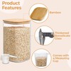 ComSaf Glass Pantry Storage Containers, 156/51 oz Large Square Flour